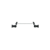 Topeak Journey Trailer QR hitch quick-release connector in black and silver for bike trailers, shown in a workshop setting