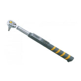 Topeak D-Torq DX digital torque wrench in silver and black with bits and sockets for workshop use.