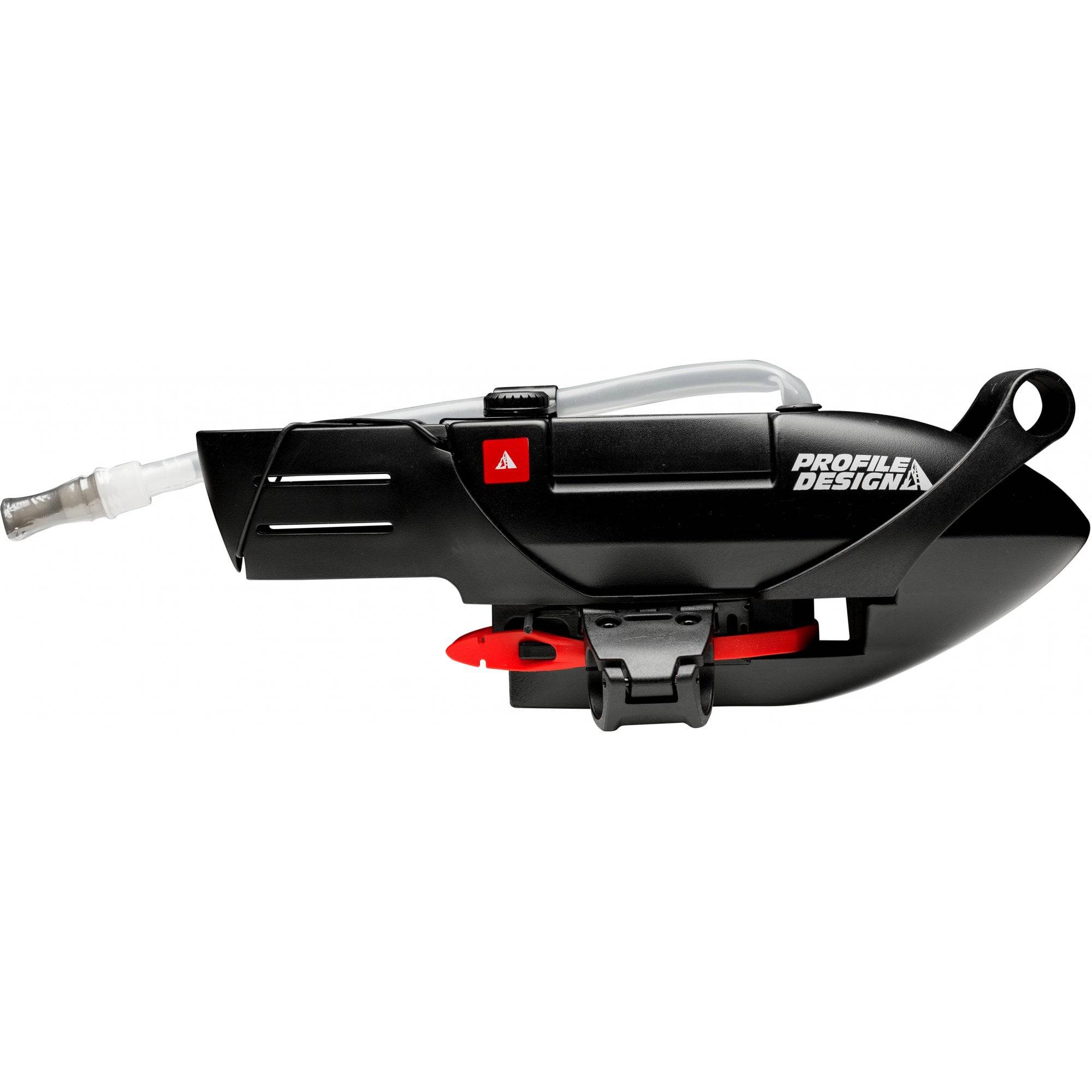 Profile Design FC25 hydration system with GPS mount and dual-position straw, black cycling accessory for hydration and navigation.