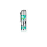 Motorex Easy Clean Spray in silver and green, 500ml biodegradable bike chain cleaner for workshop use.