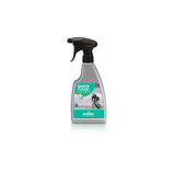 Motorex Quick Clean Silver/Green 500ml workshop cleaner for e-bikes and electronics, shown in a spray bottle.
