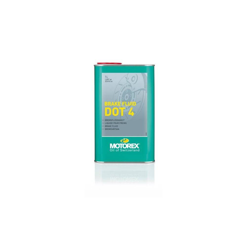 Motorex Workshop Hydraulic Fluid DOT 4 for disc and drum brake systems, suitable for automotive maintenance and repair.