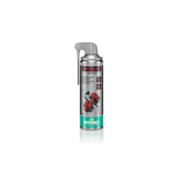 Motorex Anti-Rust Spray in silver and green bottle, used for rust protection and metal maintenance in workshop settings.