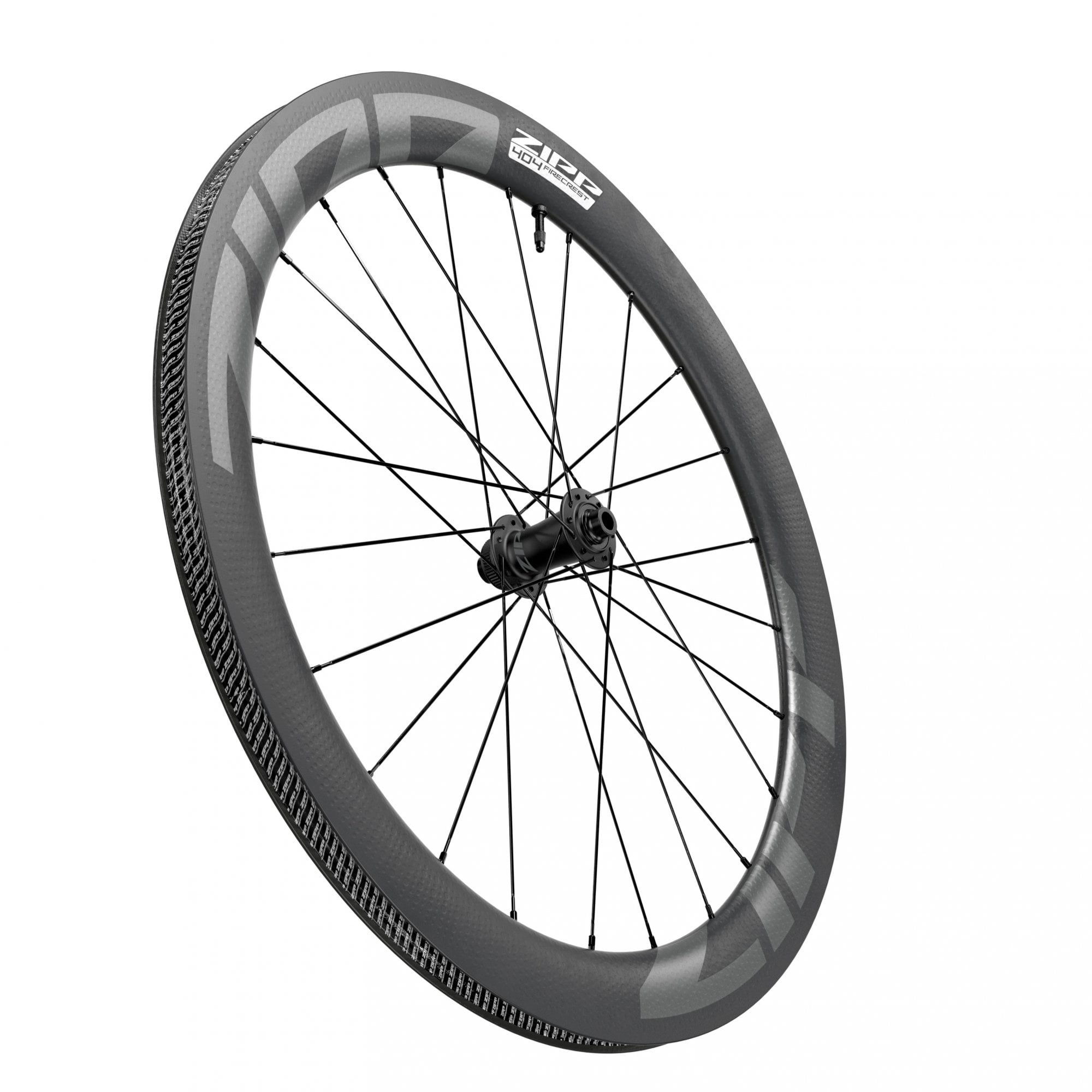 Zipp Am 404 Firecrest Carbon Tubeless Disc Brake Center Locking 700C Front 24Spokes 12X100Mm Wheel