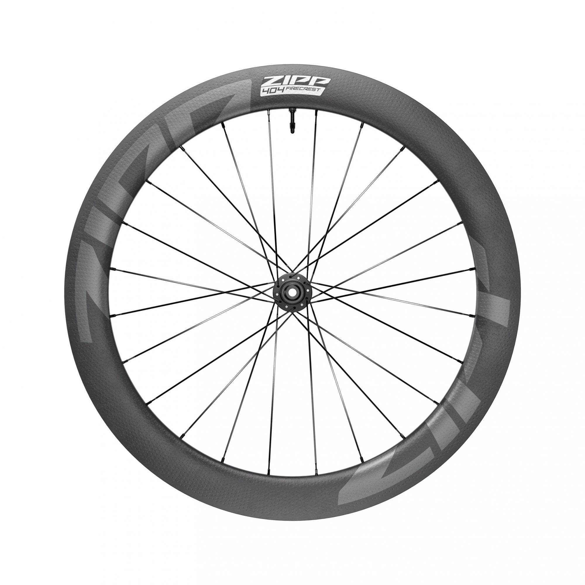 Zipp Am 404 Firecrest Carbon Tubeless Disc Brake Center Locking 700C Front 24Spokes 12X100Mm Wheel