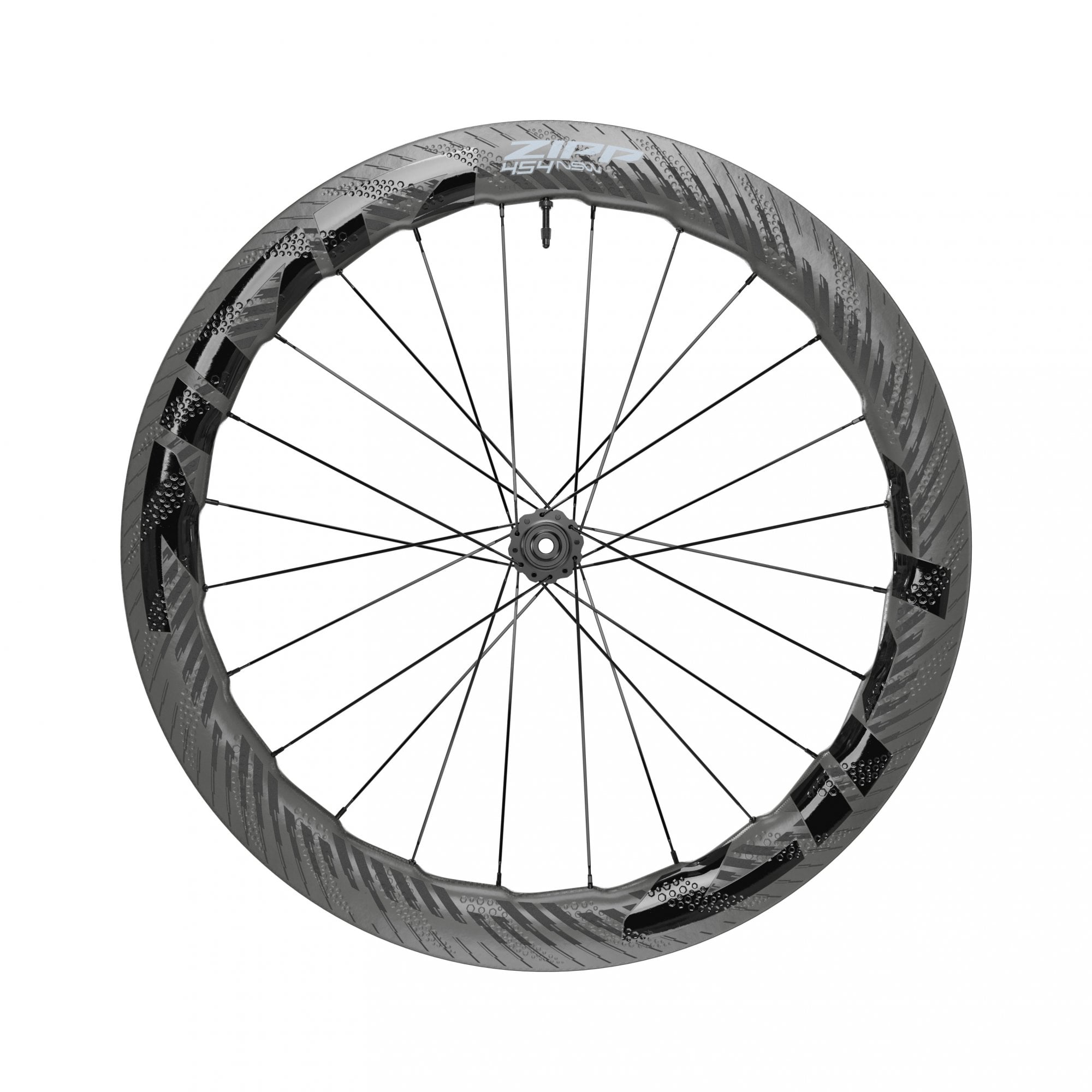 Zipp Am 454 Nsw Carbon Tubeless Disc Brake Center Locking 700C Front 24Spokes 12X100Mm Wheel