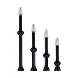 Vision tubeless valve in black for TLR carbon rims, designed for tubeless wheel setups on high-performance bicycles.