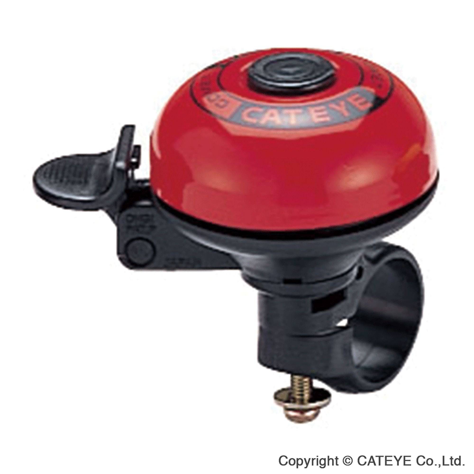 Cateye PB-200 Comet Bell for 22.2mm handlebars, aluminum bike horn and bell with a sleek, compact design for cycling accessories.