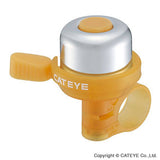 Cateye PB-1000 wind brass bike bell with clear sound, fits 22.2mm handlebars, designed as a cycling accessory for alerting.