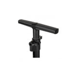 Topeak JoeBlow Tubi 2Stage pump in black and gold, tubeless tire inflator with Tubi-Head, designed for cycling accessories.