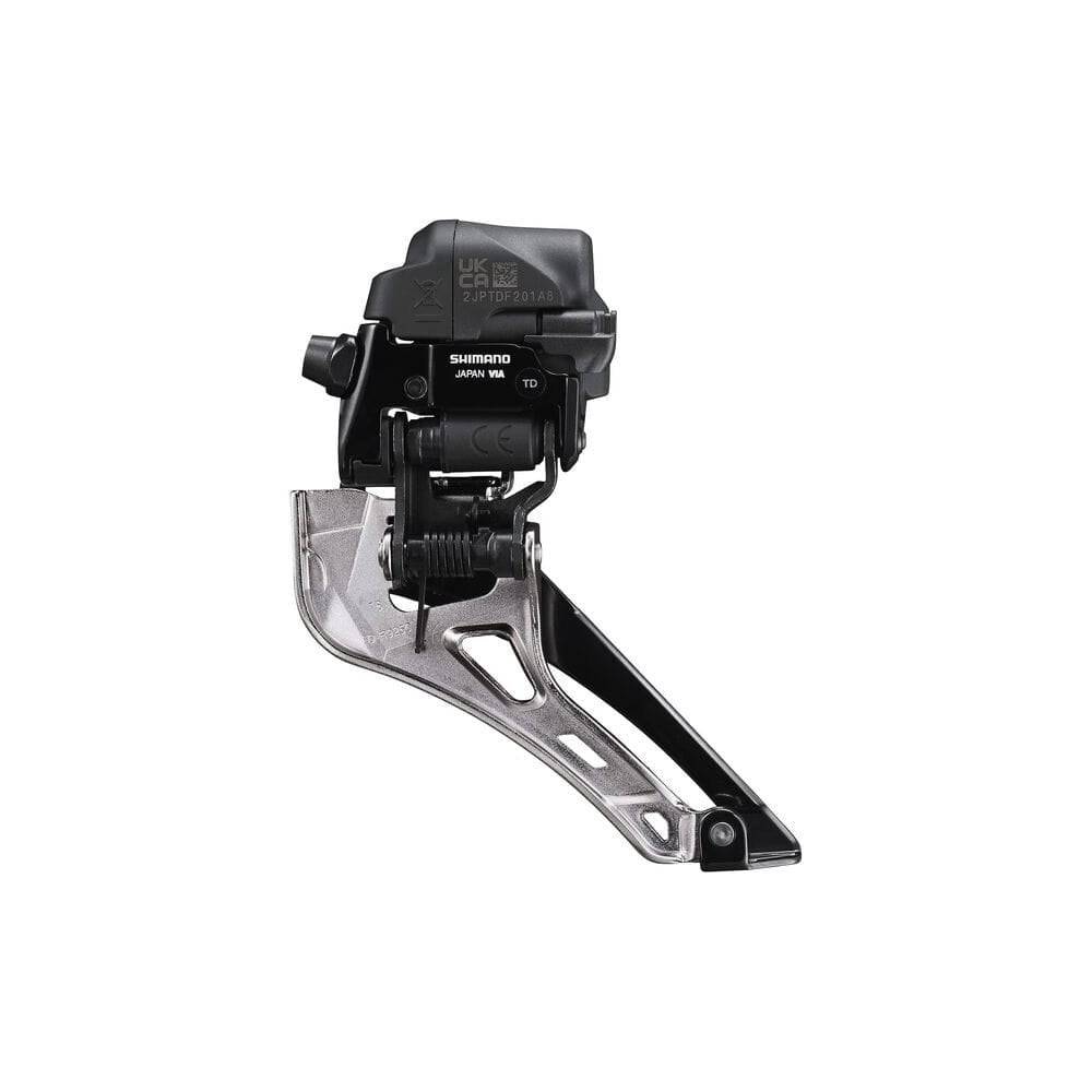 Shimano Dura-Ace FD-R9250 12-speed Di2 front derailleur braze-on double E-Tube component for road bikes.