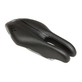 ISM PM 2.0 mountain bike saddle in black, nose-less design for comfort during endurance rides, shown from side angle.