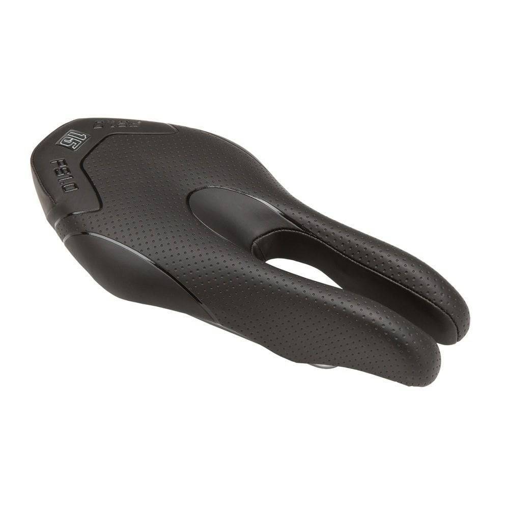 ISM PS 1.0 nose-less saddle for triathlon and time trial cycling, featuring ergonomic design for aerodynamic performance.