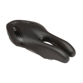 ISM PS 1.1 Black triathlon and time trial saddle with gel padding and chromoly rails, designed for aerodynamic cycling.