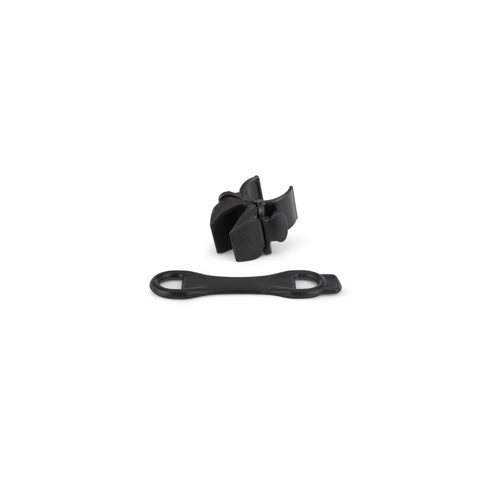 Exposure Aero seat post bracket for Blaze rear light, accessory mount for bike or bike accessories, black metal bracket.