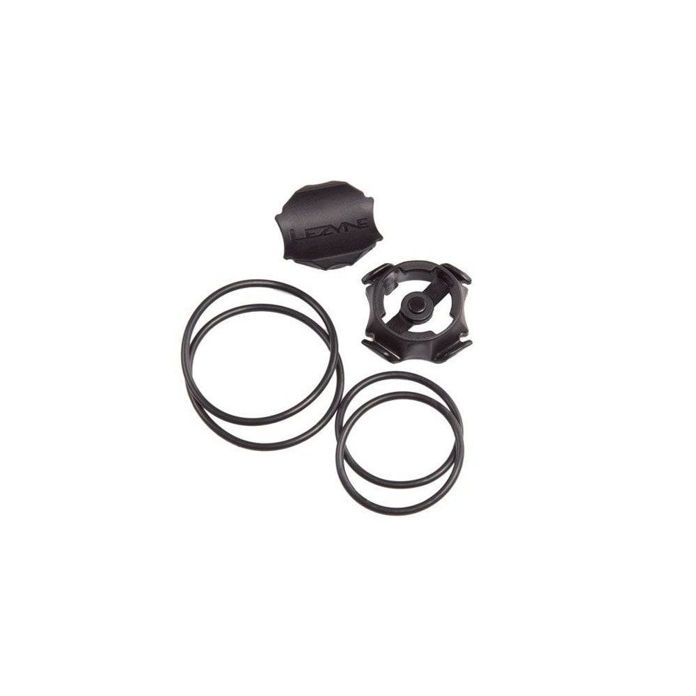 Lezyne GPS O-Ring Set with X-Lock Mount and Forward Mount in black, accessory kit for bike GPS devices.