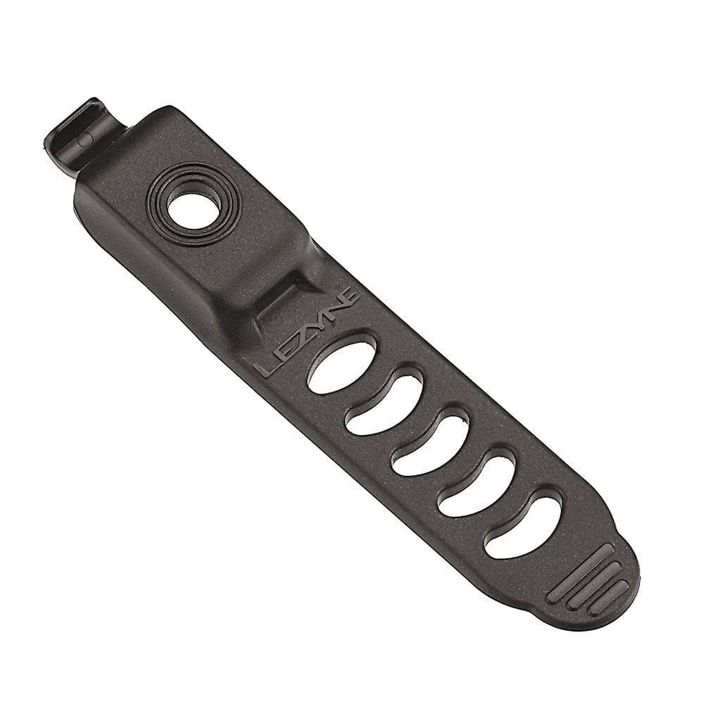 Lezyne Y9-Y13 mounting strap for secure LED bike lights and accessories, shown attached to a bicycle handlebar.