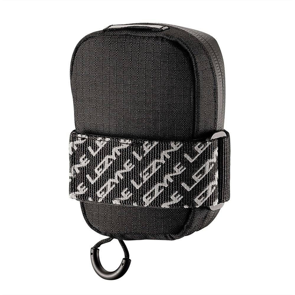 Lezyne Road Caddy compact saddle bag with water-resistant zipper and reflective details, designed for cycling accessories storage.