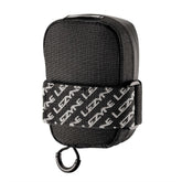 Lezyne Road Caddy compact saddle bag with water-resistant zipper and reflective details, designed for cycling accessories storage.