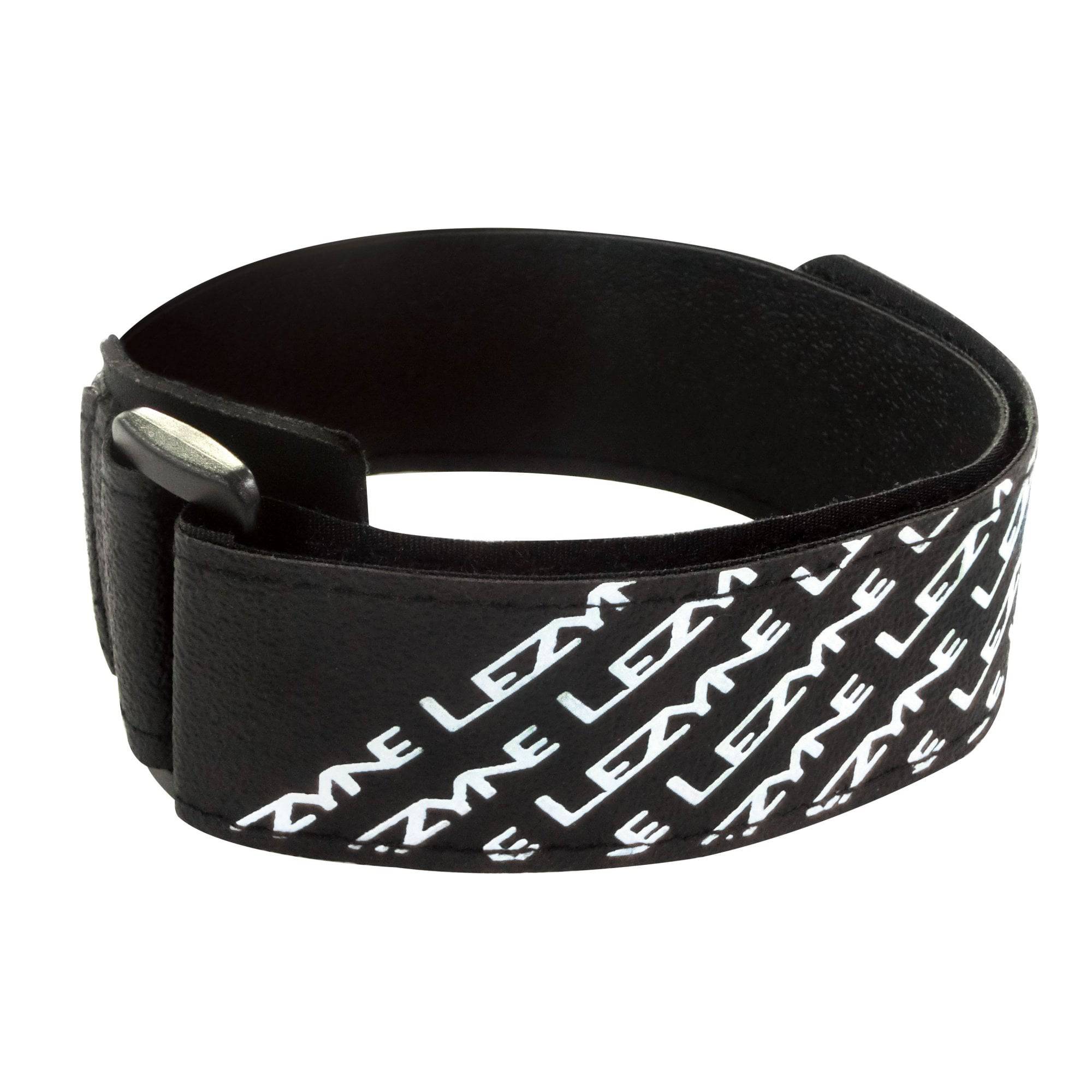 Lezyne universal adjustable strap for bike accessories, non-slip and secure, shown wrapped around a bicycle component or accessory.