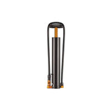 Lezyne Micro Floor Drive XL portable bike pump in black with digital gauge for fat and plus tires, ideal for bike accessories.