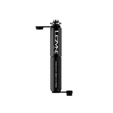 Lezyne Pocket Drive Pro bike pump in matte black, compact CNC aluminum design, portable cycling accessories for inflating tires.