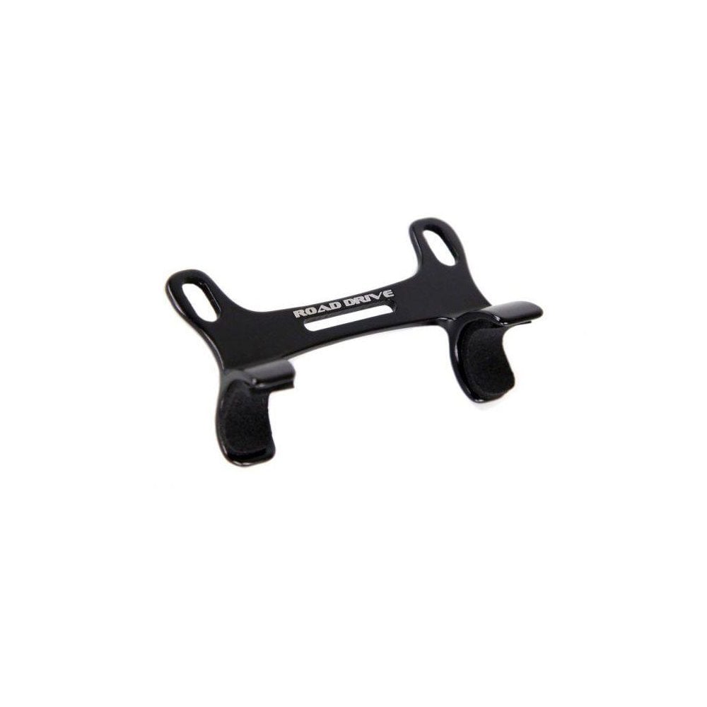 Lezyne Road Drive mount support for bike pump, black accessory compatible with Road Drive models, mounted on a bicycle.