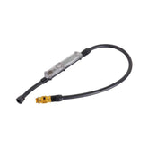 Lezyne ABS MFDR digital hose in gold, a bike pump accessory for precise inflation, shown with its flexible hose and digital display.