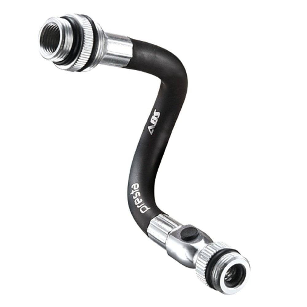 Lezyne ABS Speed Hose Presta valve accessory for HP and Road Drive pumps, designed for reliable bicycle tire inflation.