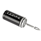 Lezyne tubeless tire repair kit with aluminum handle and plugs, black color, ideal for workshop use and quick puncture repairs