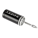 Lezyne tubeless tire repair kit with aluminum handle and plugs, black color, ideal for workshop use and quick puncture repairs