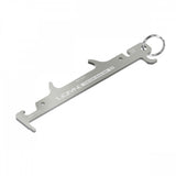 Lezyne workshop chain gauge tool used for measuring bicycle chain wear and maintenance.