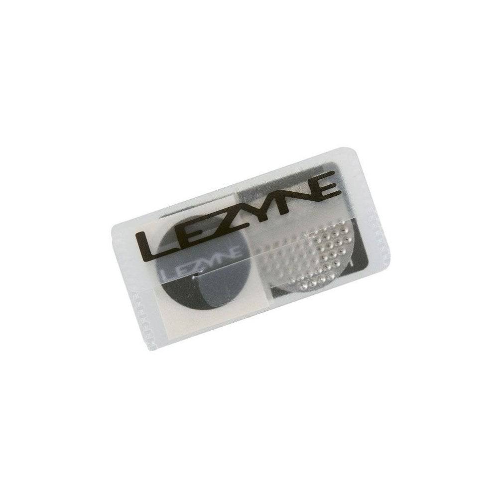 Lezyne Smart Patch Kit Single compact glueless tire repair kit with case for bike workshops.