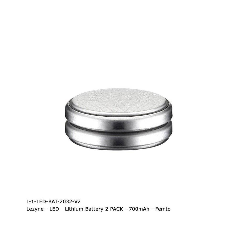 Set of eight Lezyne Femto Lithium replacement batteries, 700mAh each, designed for cycling accessories.