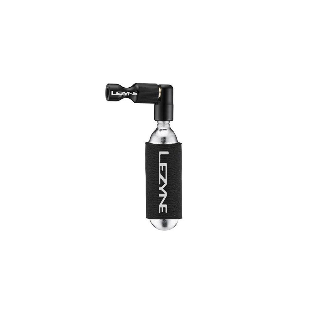 Lezyne Trigger Drive CO2 inflator pump with twin chuck for Presta and Schrader valves, compact bike accessories tool