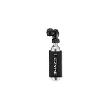 Lezyne Twin Speed Drive CO2 inflator in black with Presta and Schrader valve compatibility, used for bike tire inflation accessories.