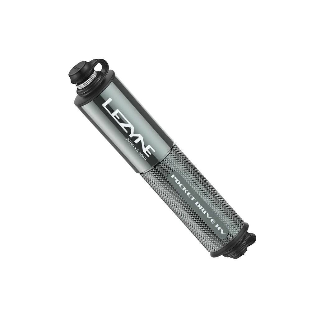 Lezyne Pocket Drive HV compact bike hand pump with durable construction and ABS flex hose, perfect for cycling accessories.
