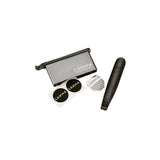 Lezyne workshop puncture repair kit for bikes with patches, levers, tyre boot, and scuffer for quick tire repairs