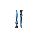 Lezyne CNC TLR tubeless valve pair with 44mm Presta valves and core tool, suitable for bicycle wheel tubeless setups.