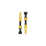 Lezyne CNC TLR tubeless valve pair with 44mm Presta valves and core tool for bicycle wheel tubeless setups.