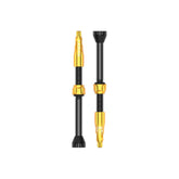 Lezyne CNC TLR tubeless valve pair with 60mm length and integrated valve core tool for bike wheel maintenance.