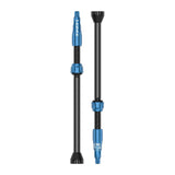 Lezyne CNC TLR tubeless valve pair with 80mm Presta valves and locknuts for bicycle wheels.