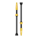 Lezyne CNC TLR tubeless valve pair with 80mm Presta valves and locknuts for bicycle wheels and tubeless setups.