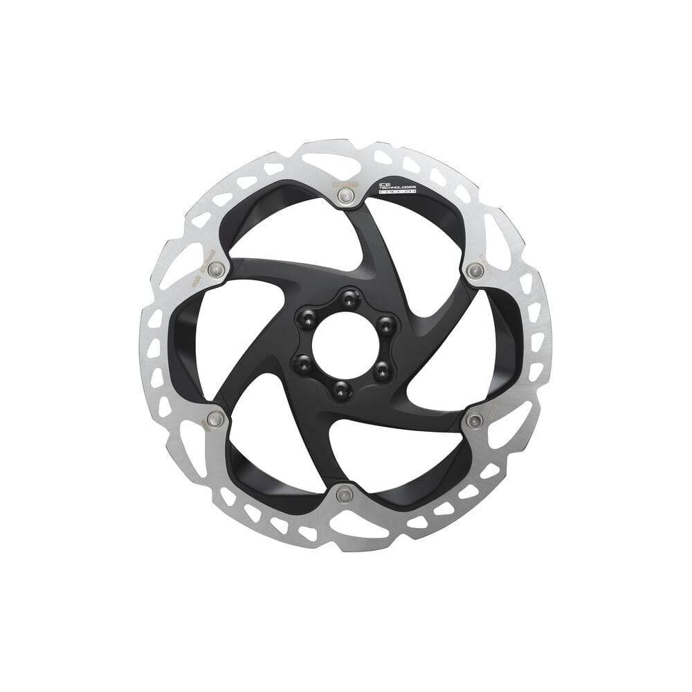 Shimano XTR Ice Tech 6-bolt disc brake rotor for mountain bikes, with ventilation and cooling features for optimal braking performance.