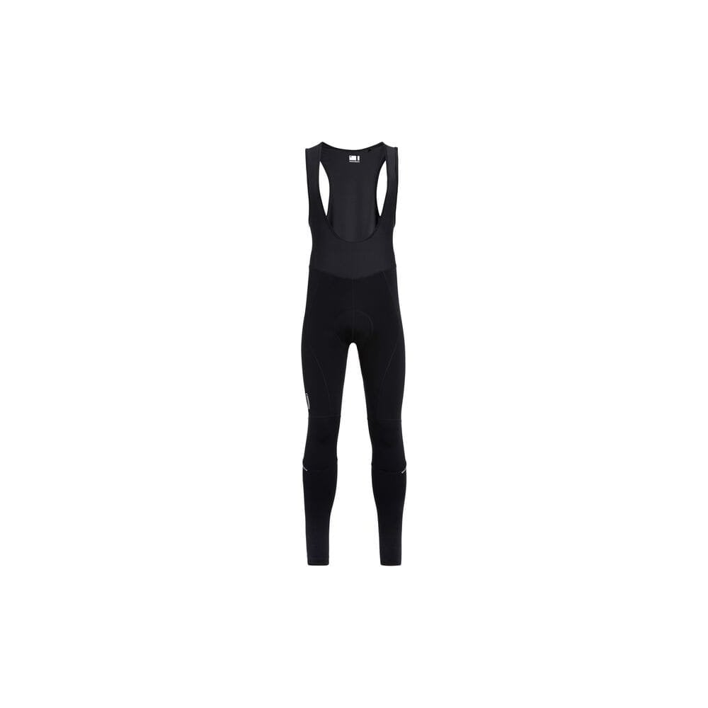 Madison men's long cycling tights with 2D Coolmax pad, reflective tabs, and stretchy fabric for comfortable biking apparel.