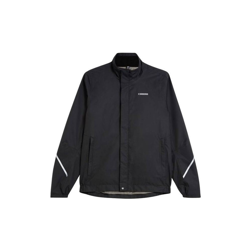 Madison Protec men's 2-layer waterproof cycling jacket with reflective details, designed for outdoor riding in wet weather.