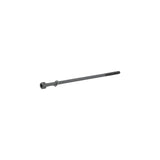 Black Trek front Thru-Skewer for bike wheels, 134.5mm length, durable component for secure wheel mounting.