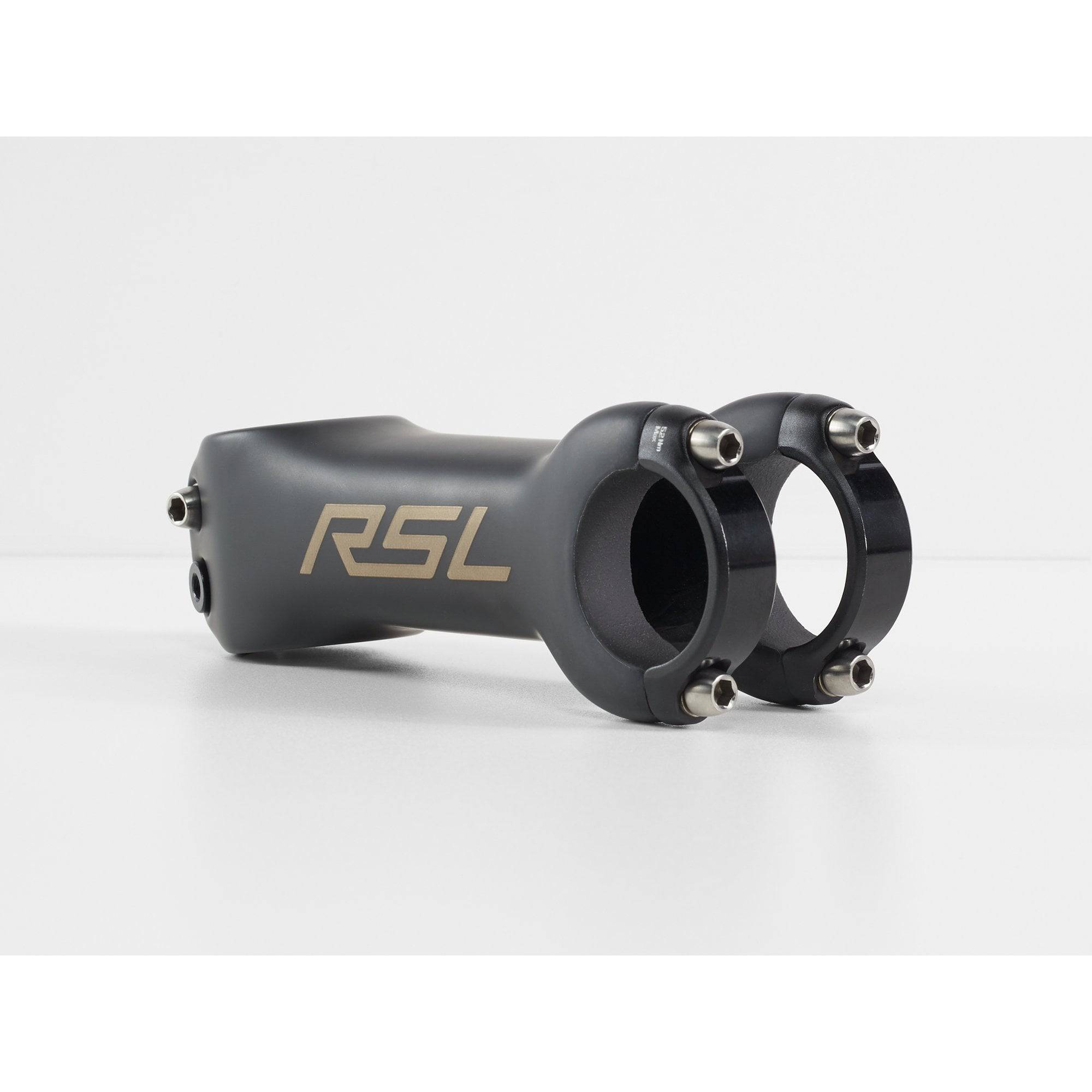 Bontrager RSL stem with Blendr mounts for Garmin, GoPro, and accessories, showing a sleek bike component with mounting options.