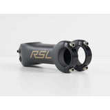 Bontrager RSL stem with Blendr mounts for Garmin, GoPro, and accessories, showing a sleek bike component with mounting options.