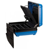 Park Tool BX-2.2 blue tool case with secure lock and custom pallets, ideal for mechanics' workshop storage.